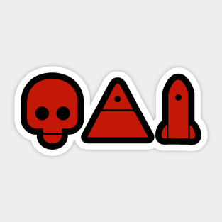 LD+R Three Robots Sticker